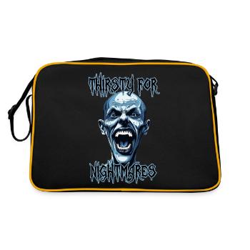 Cauchemar croc vampire comme homme, fou, horreur - Sac Retro - noir/or - Dos