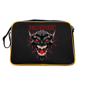 Demon head, Fear the Grin - Retro Bag - black/gold - Back