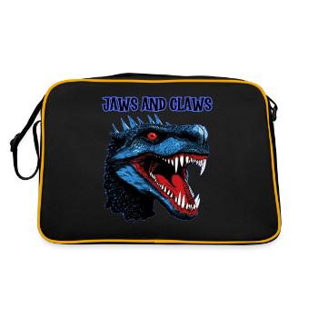 Reptile, Dinosaurs, Jaws and Claws, - Retro Bag - black/gold - Back