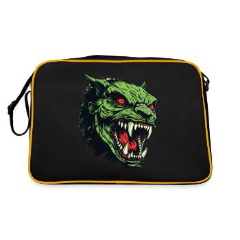 Tête d’Orc, Démon, Goule - Sac Retro - noir/or - Dos