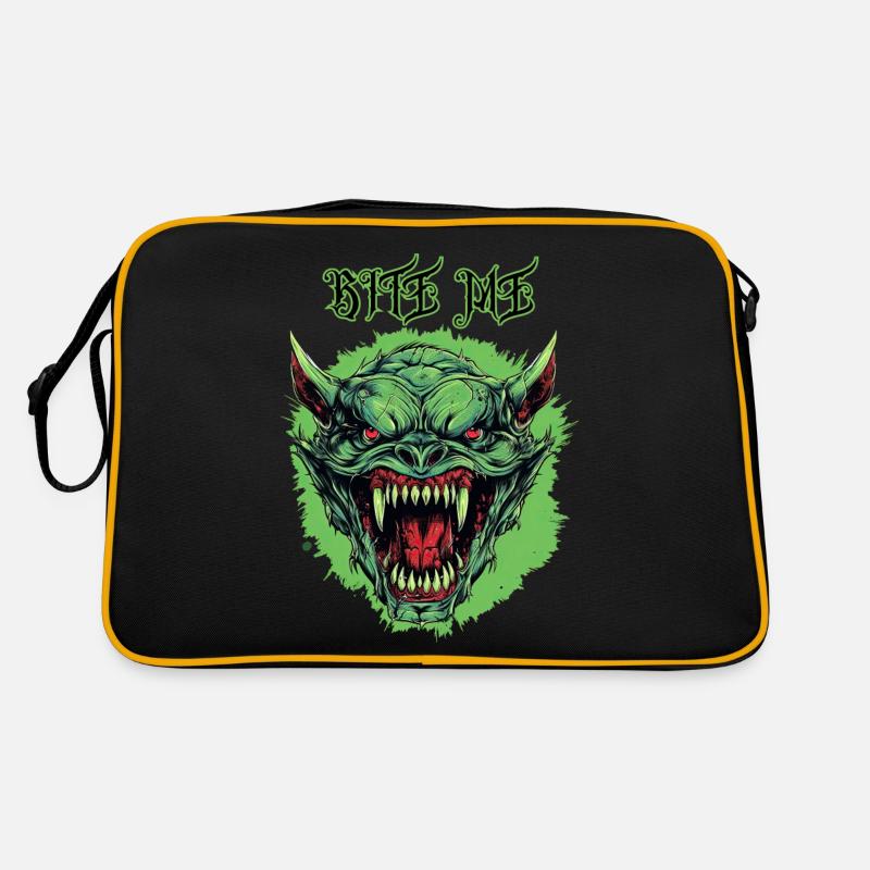 Dämonen-Ork-Kopf, Beiß mich Retro Tasche