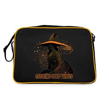Witch Casting Vibes, Halloween - Retro Bag - black/gold - Back