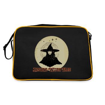 Sorcière, visage de sorcière au repos - Sac Retro - noir/or - Dos