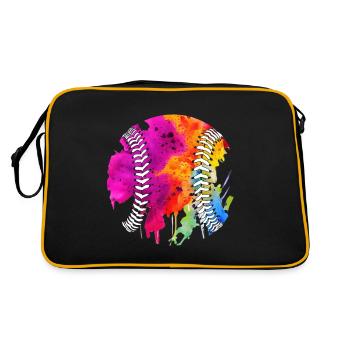 Joueur de baseball Baseball - Sac Retro - noir/or - Dos