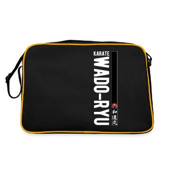 Karaté Wado Ryu Kanji Art Martial Japon - Sac Retro - noir/or - Dos