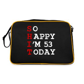Anniversaire 53 Anniversaire Naissance Année Drôle - Sac Retro - noir/or - Dos