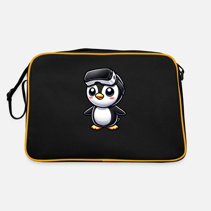 Mignon Pingouin VR Gamer Comic Gaming Sac Retro