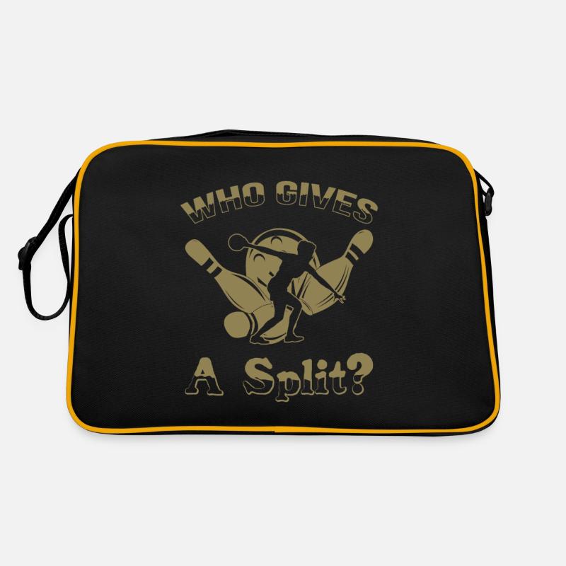 Bowling Spruch Who gives a Split Retro Tasche