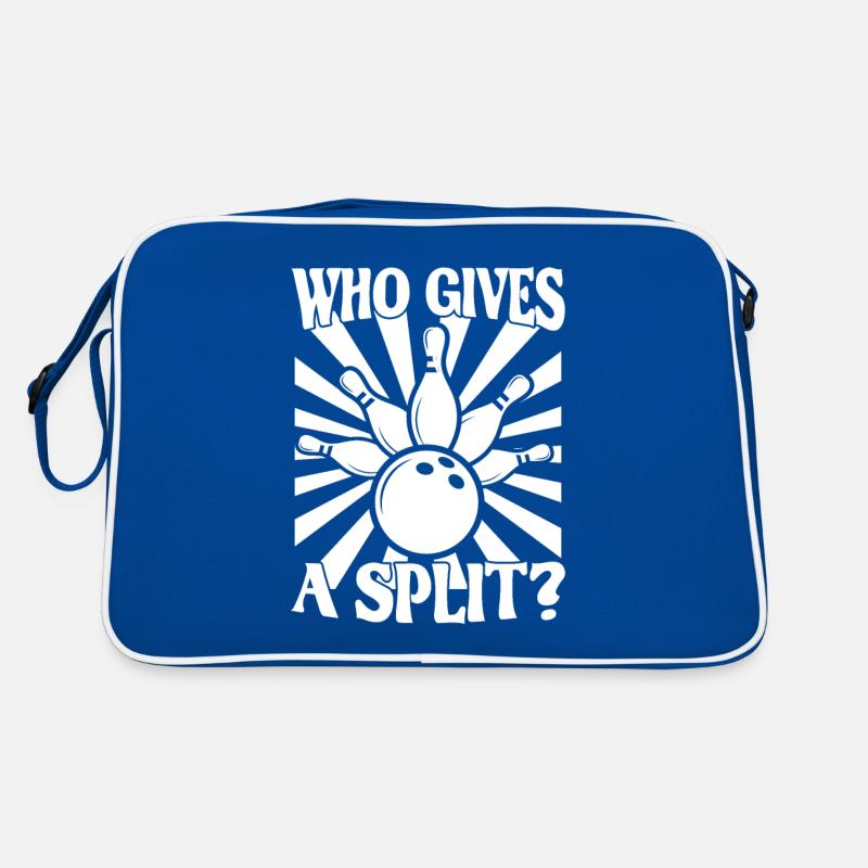 Bowling Spruch Who gives a Split 2 Retro Tasche
