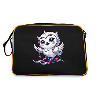 Harfang des neiges Skieur Sports d’hiver Hibou Hiver - Sac Retro - noir/or - Dos