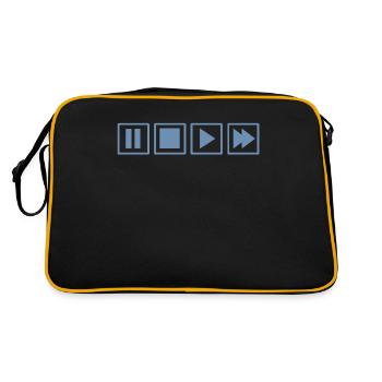 Retro Cassette Recorder TV Nostalgia - Retro Bag - black/gold - Back
