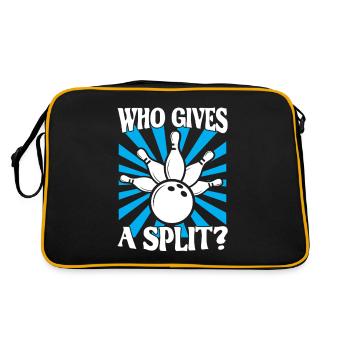 Bowling Spruch Qui donne un Split 2 - Sac Retro - noir/or - Dos