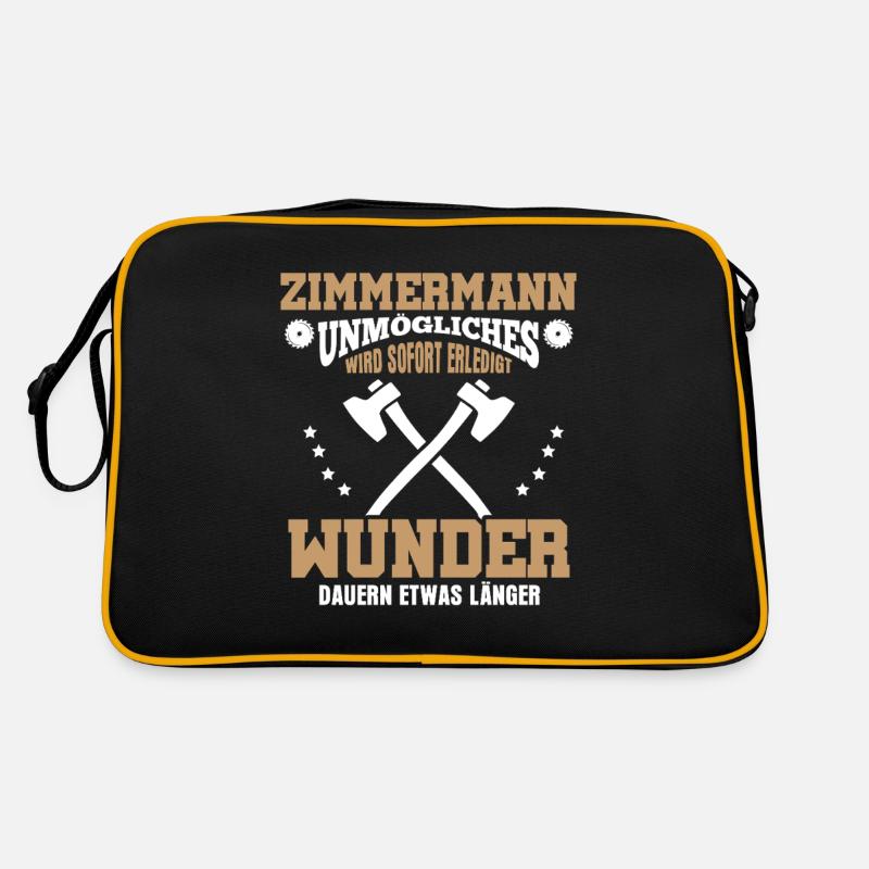 Zimmermann – Unmögliches wird sofort erledigt Retro Tasche