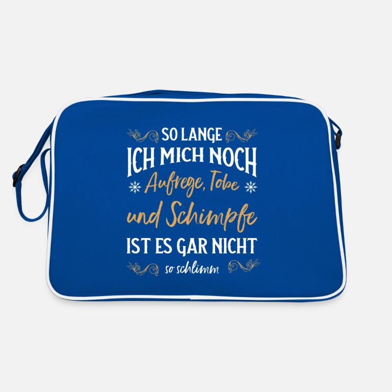 Solange ich tobe und schimpfe lebe ich noch Retro Tasche