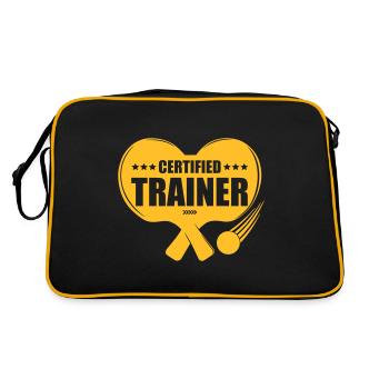 Certified Table Tennis Entraîneur de ping-pong - Sac Retro - noir/or - Dos