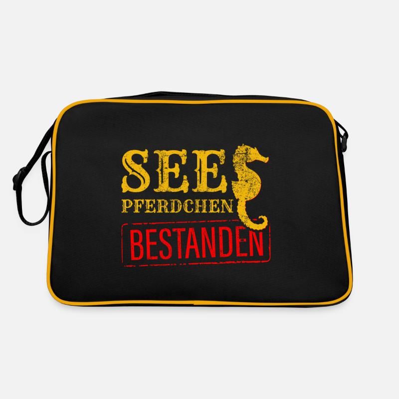 Schwimmabzeichen Seepferdchen Geschenk Retro Tasche