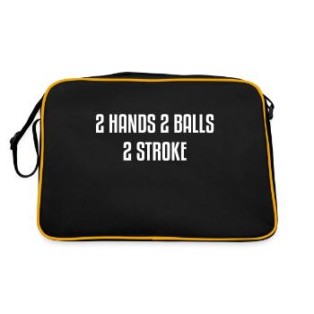 2 HANDS 2 BALLS 2 STROKE - Retro Bag - black/gold - Back