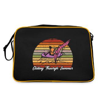 Surfer Windsurfer Windsurfing Surfing Gift - Retro Bag - black/gold - Back