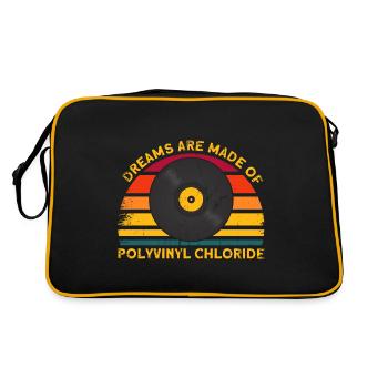 Vinyl Record Record Collection Gift - Retro Bag - black/gold - Back