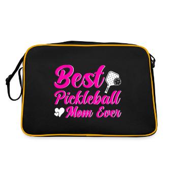 Pickleball Pickleball Play Paddleball Gift - Retro Bag - black/gold - Back