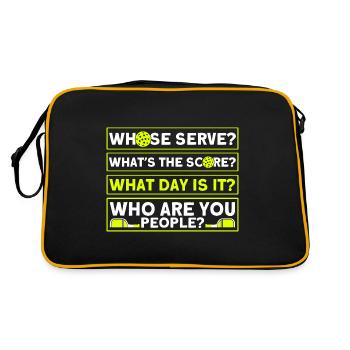 Paddleball Pickleball Player Pickleball Gift - Retro Bag - black/gold - Back