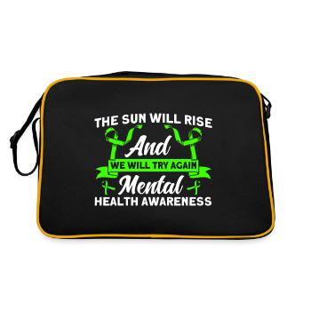 Mental health awareness Mental health - Retro Bag - black/gold - Back
