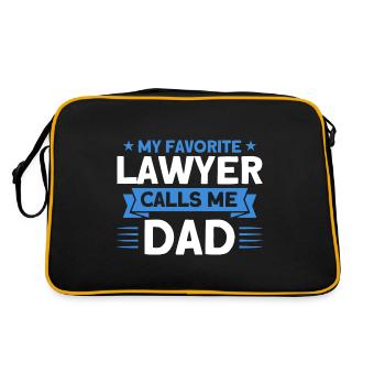 Law Lawyer Law Student Faculty of Law - Retro Bag - black/gold - Back