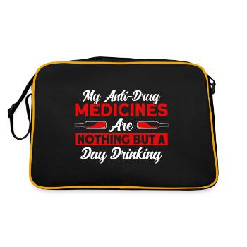 Day Drinking Party Beach Party Gift - Retro Bag - black/gold - Back