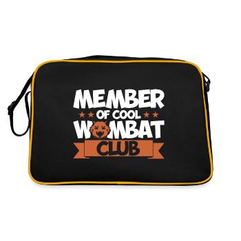 Wombat Wombat Lover Marsupial Gift - Retro Bag - black/gold - Back