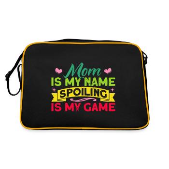 Fête des mères Grand-mère Cadeau familial jumelé - Sac Retro - noir/or - Dos