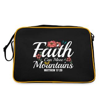 Christlich Bibelvers Religiös Geschenk - Retro Tasche - Schwarz/Gold - Hinten