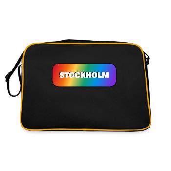 STOCKHOLM RAINBOW PRIDE - Retro Bag - black/gold - Back
