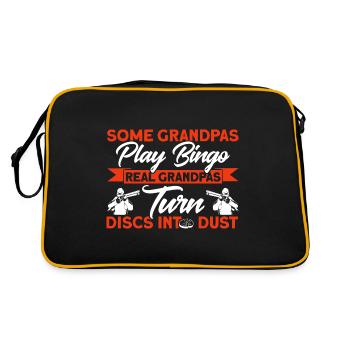 Schießclub Schießsport Tontaubenschießen Geschenk - Retro Tasche - Schwarz/Gold - Hinten