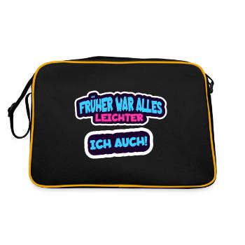 Tout était plus facile, moi aussi - C’est drôle - Sac Retro - noir/or - Dos