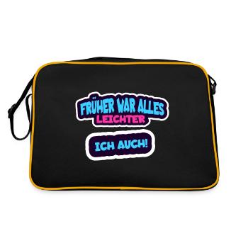 Tout était plus facile, moi aussi - C’est drôle - Sac Retro - noir/or - Dos