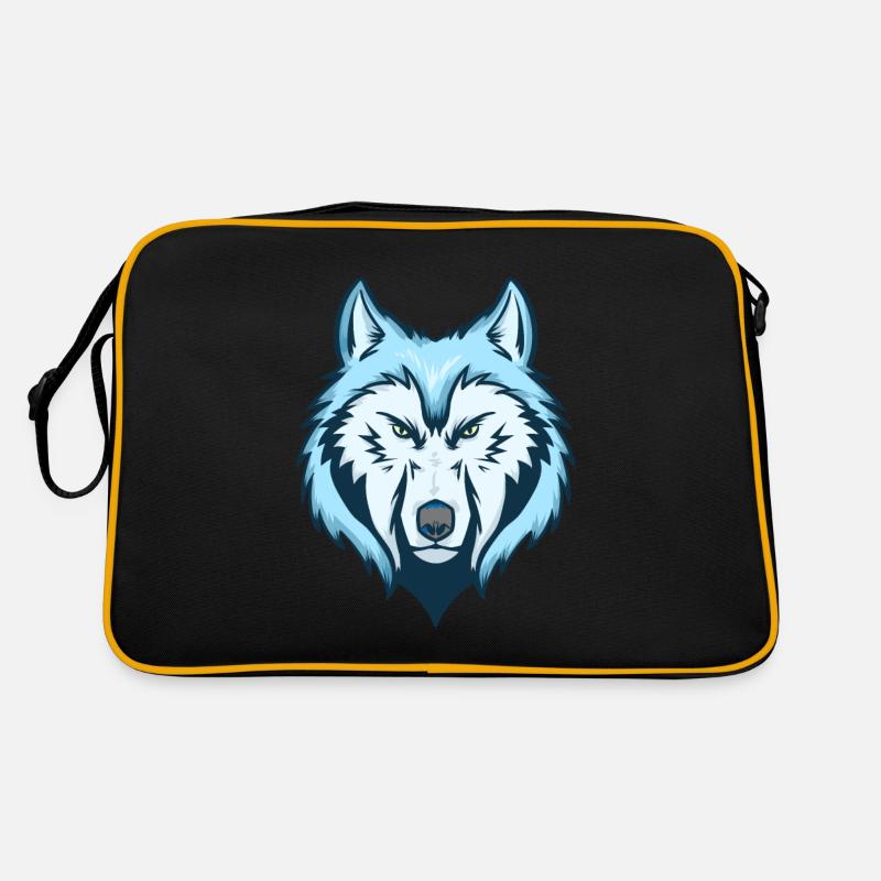 Wolf Raubtier Alpha Rudel Beute Geschenk Idee Wild Retro Tasche