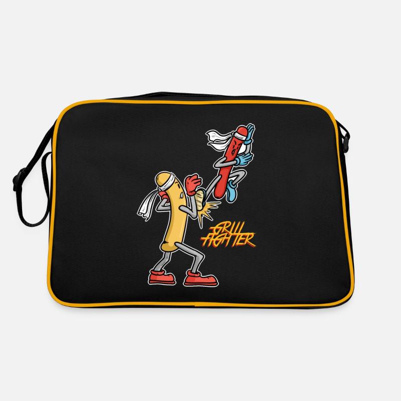 Saucisse de dessin animé de dessin animé Sac Retro