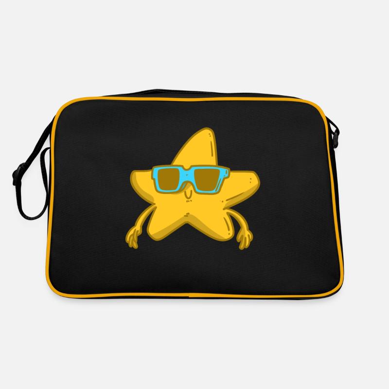 Star Sky Clouds Night Moon Sparkle Snuff Retro Bag