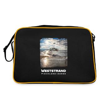 Baltic Sea Holiday Weststrand Prerow Fischland Darss - Retro Bag - black/gold - Back