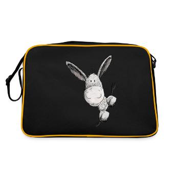 Heureux âne I âne I motif animal - Sac Retro - noir/or - Dos