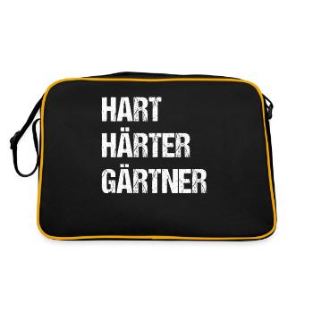 Hart Härter Gärtner - Retro Tasche - Schwarz/Gold - Hinten