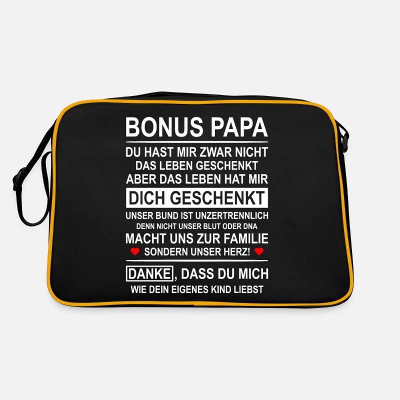 Bonus Papa vom Stiefkind geschenkt Retro Tasche