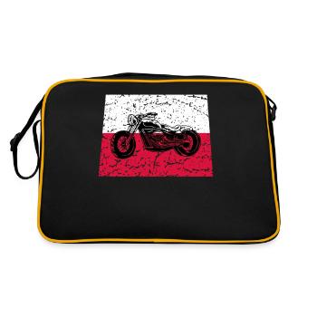 Pologne Moto Tuning Mécanicien Polonais Chopper - Sac Retro - noir/or - Dos