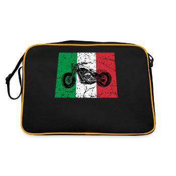 Italie Moto Tuning Mechanic Chopper Rome - Sac Retro - noir/or - Dos