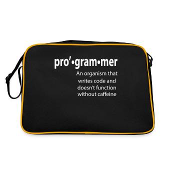 Programmer - Coder - Hacker - IT - Retro Bag - black/gold - Back