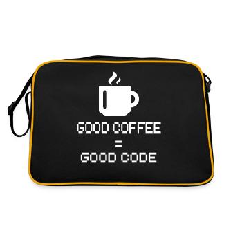 Programmierer - Retro Tasche - Schwarz/Gold - Hinten