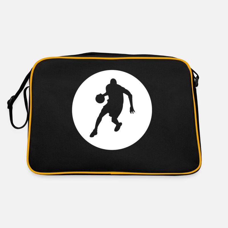 Basketball - Retro Tasche - Schwarz/Gold