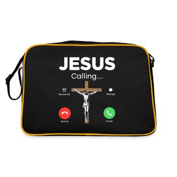 Jesus is Calling Jesus Calls - Retro Bag - black/gold - Back
