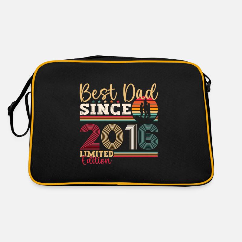 Herren Bester Papa Seit 2016 Vatertag Geschenk Fun Retro Tasche