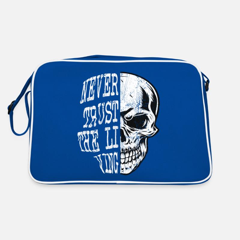 Skull Skeleton Saying Quotes Retro Bag